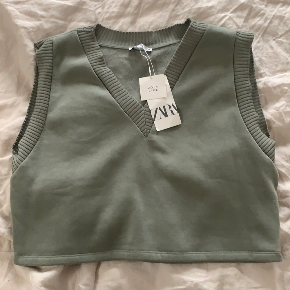 Zara cropped vest